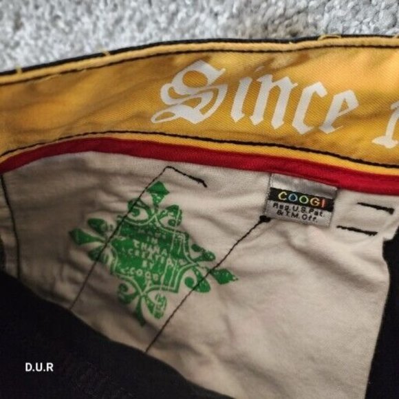 Vintage Coogi World Outfit Shirt XXXL Shorts 36W Black Gold Y2K Hip Hop Athletic - Picture 11 of 14